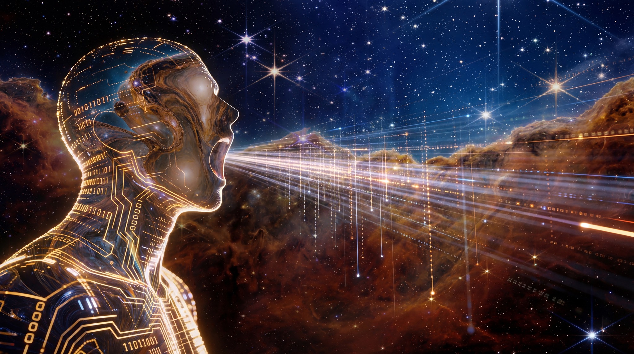 Cosmic AI visual texture