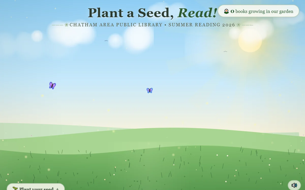 Chatham Library Reading Garden — summer reading web app