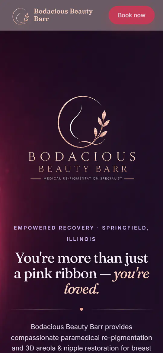 The same website on a phone.