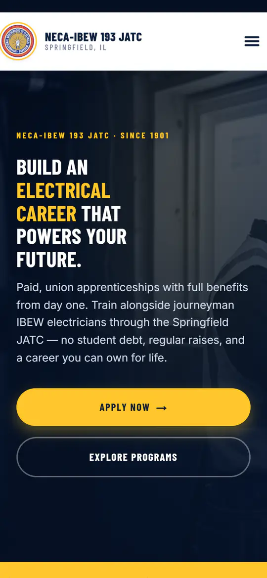 The same website on a phone.