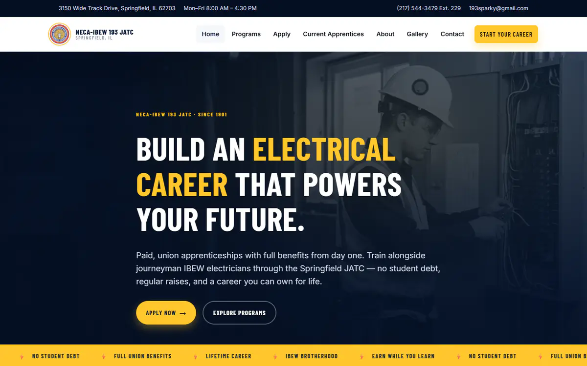 The IBEW 193 · Springfield JATC website.
