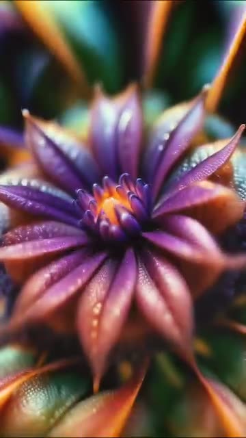 Macro floral bloom looping animation, ComfyUI output.
